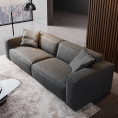 北欧现代简约轻奢直排客厅乳胶沙发组合 意式科技布懒人 布艺沙发